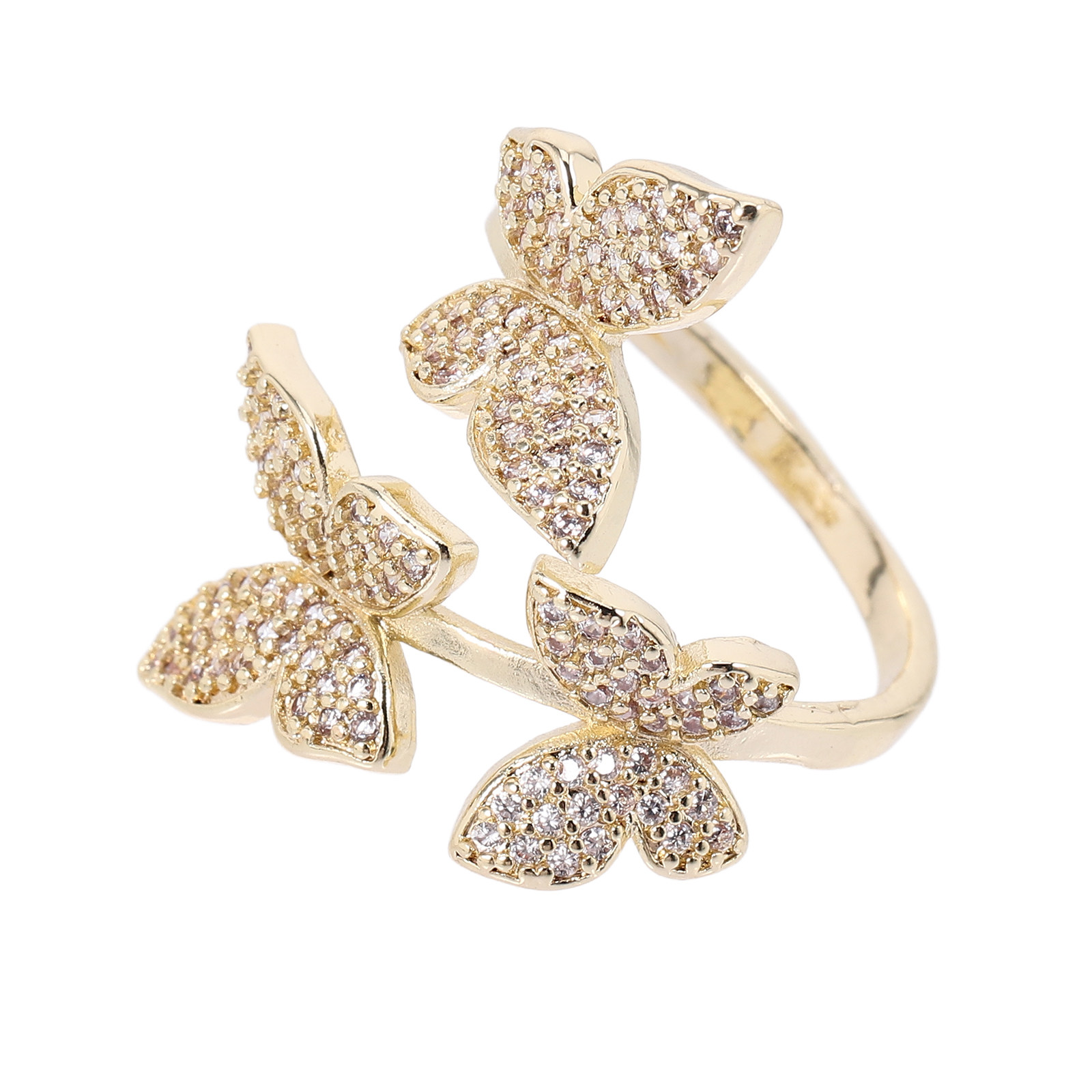 Formal Wear Jewelry For Women - Women Zircon Butterfly Ring Open Copper