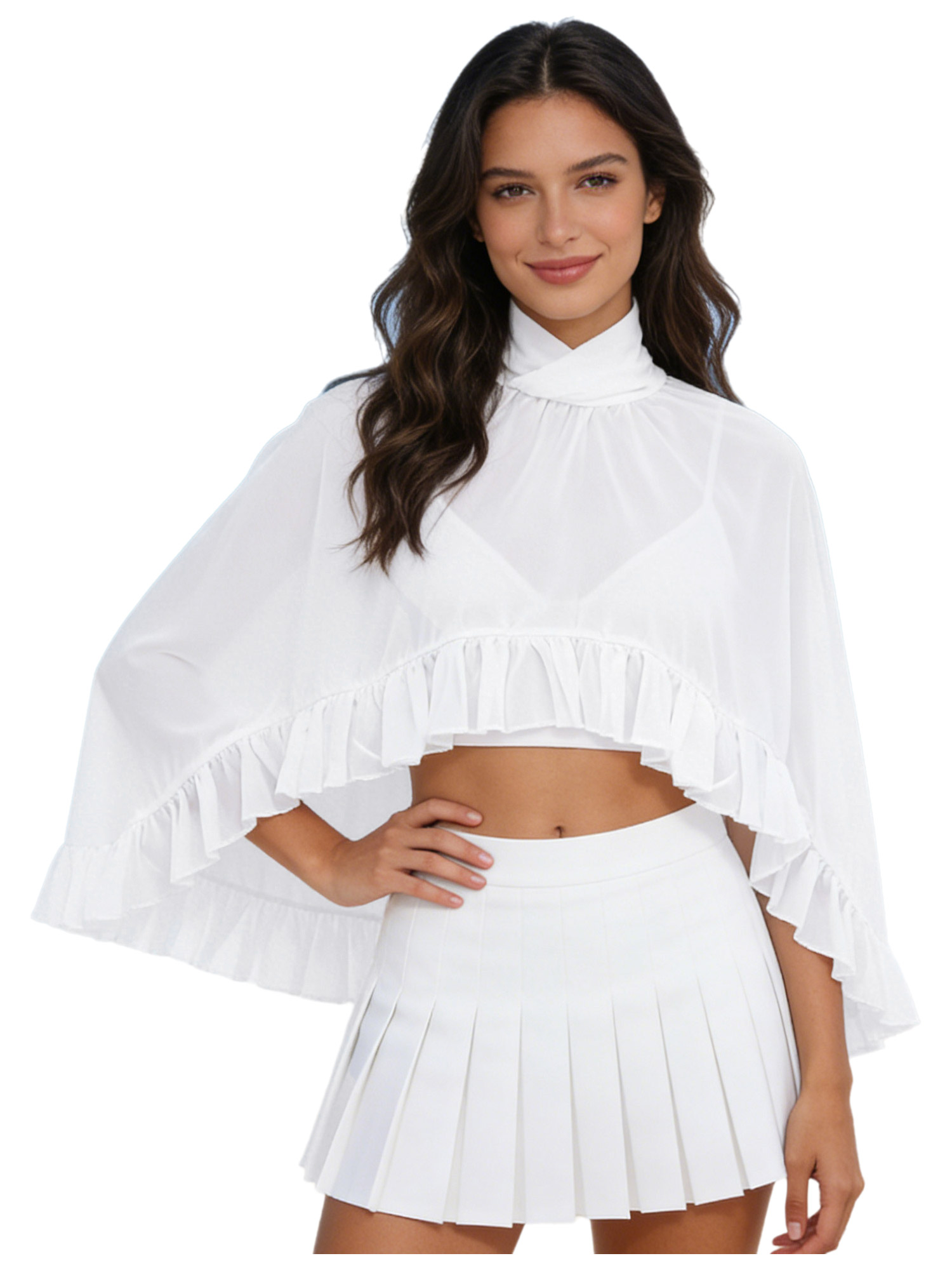 Women Chiffon Shawl Blouse Hig - Women Formal Wear Types recension och pris