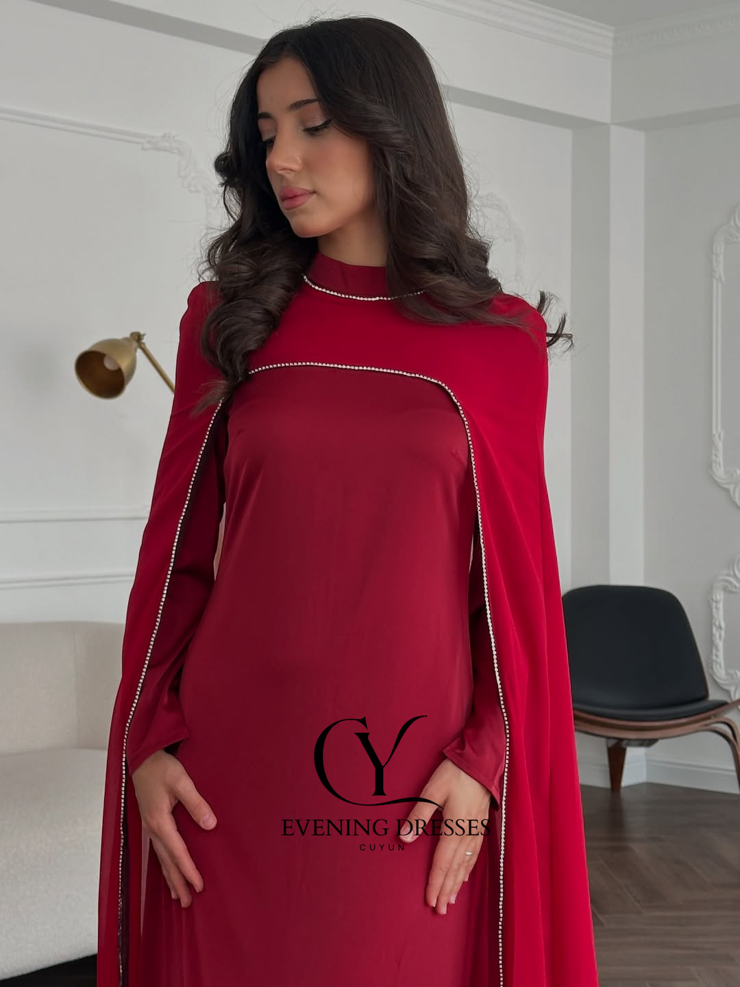 CUYUN Red Saudi Women Evening  - Women Formal Wear Dubai recension och pris