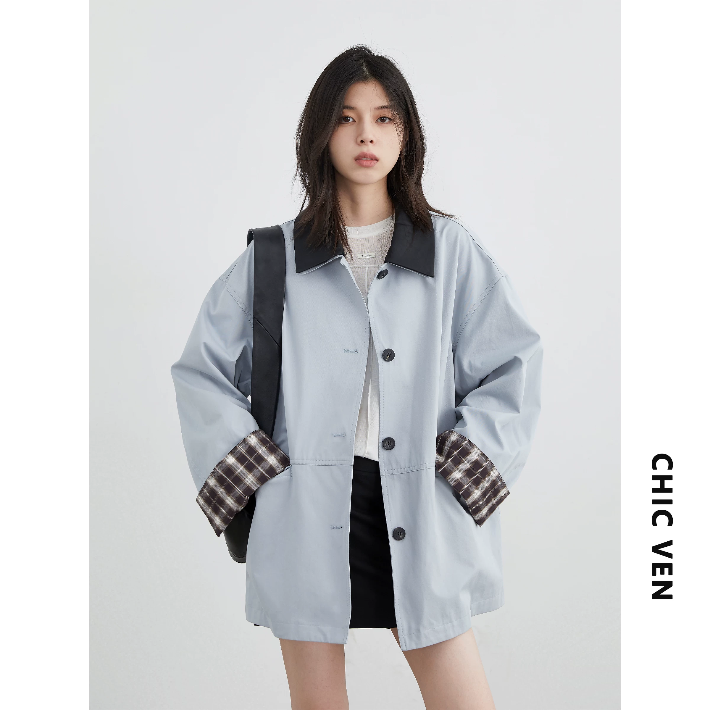 CHIC VEN Korean Women Mid-leng - Trench Coat Formal recension och pris