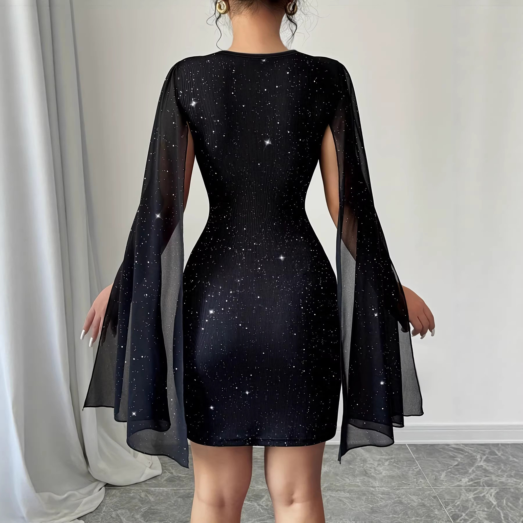 V Neck Bodycon Midi Dress Eleg - Woman Formal Wear recension och pris