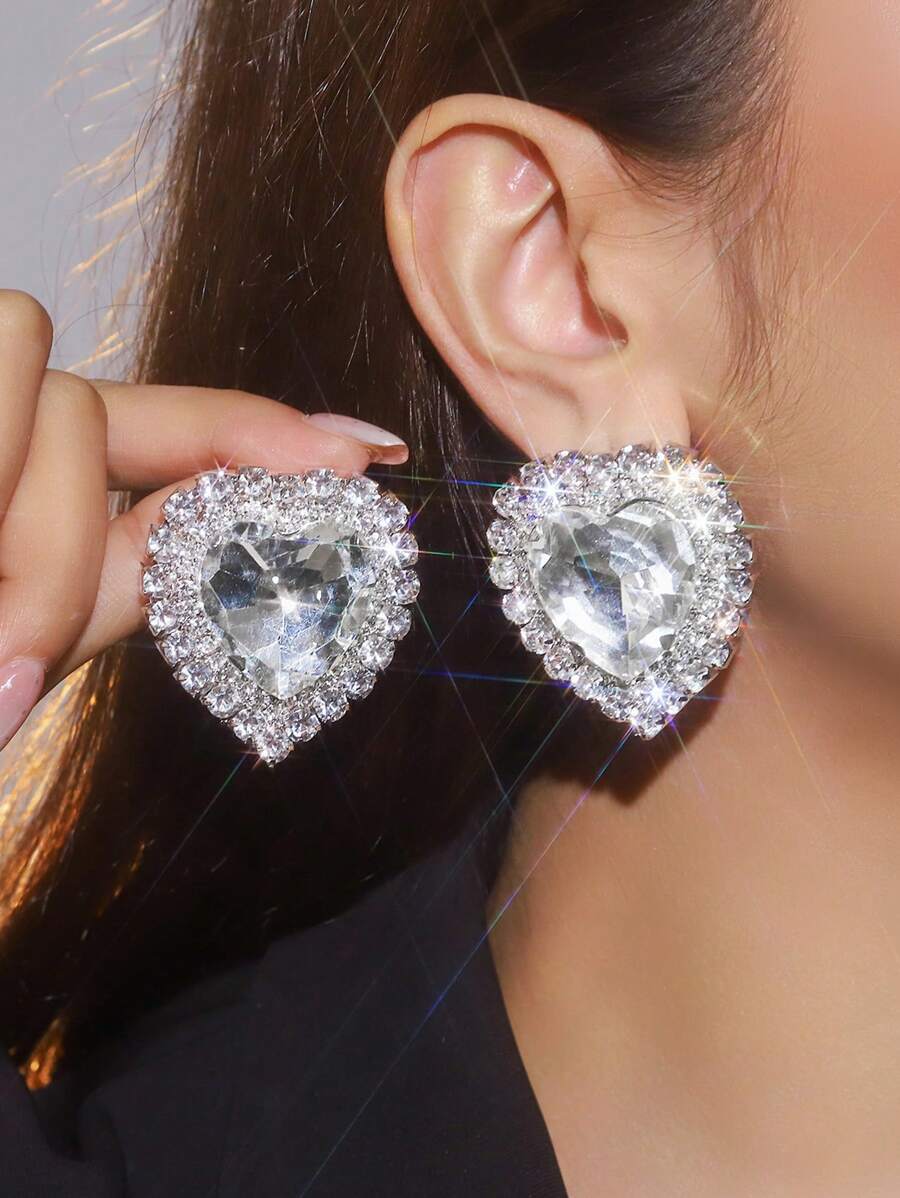 Luxury Heart-Shaped Crystal Rh - Formal Wear Jewelry For Women recension och pris