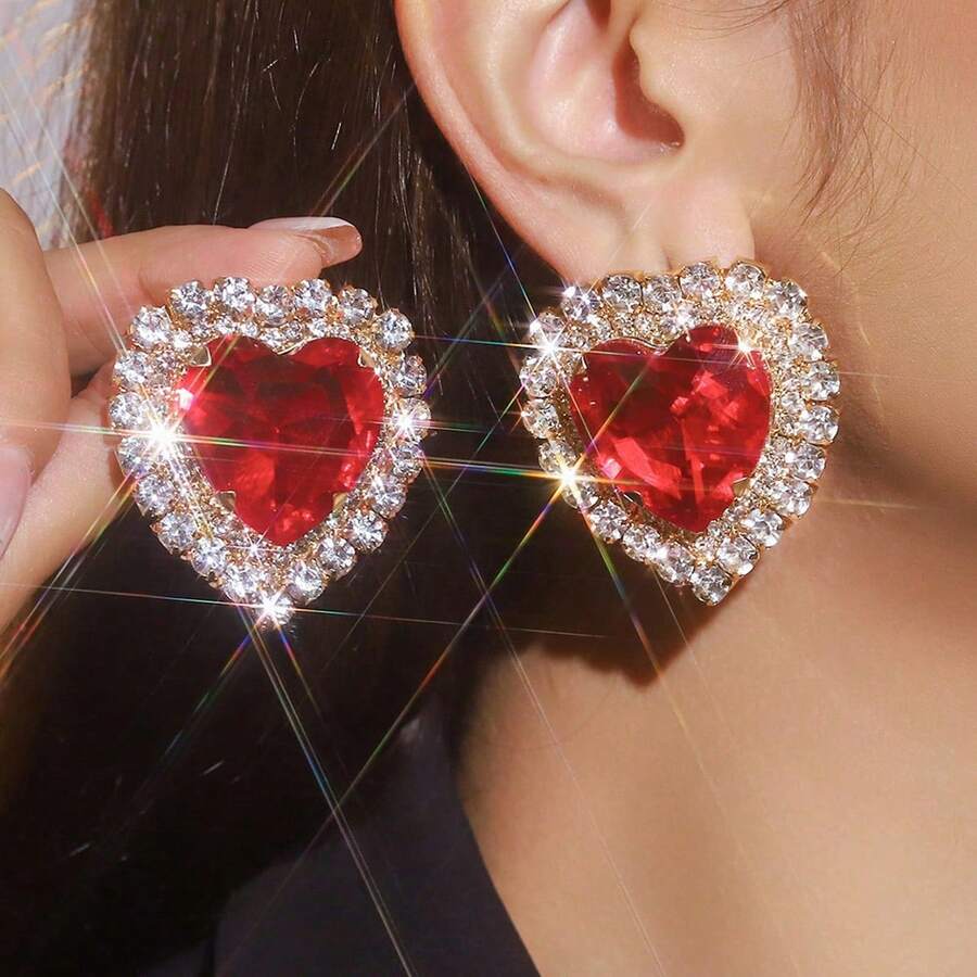 Luxury Heart-Shaped Crystal Rh - Formal Wear Jewelry For Women recension och pris
