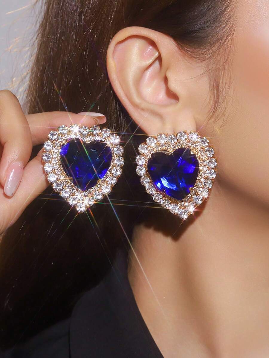 Luxury Heart-Shaped Crystal Rh - Formal Wear Jewelry For Women recension och pris