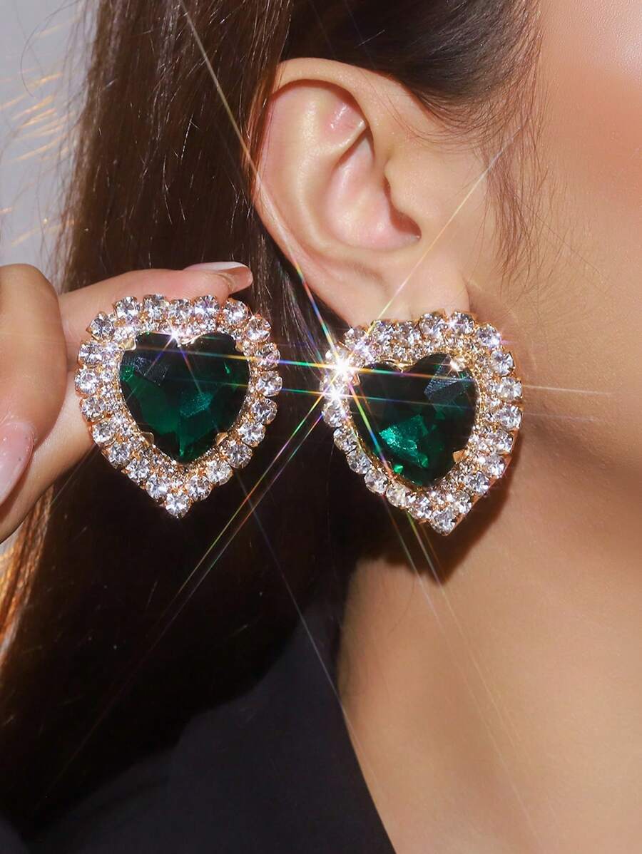 Luxury Heart-Shaped Crystal Rh - Formal Wear Jewelry For Women recension och pris