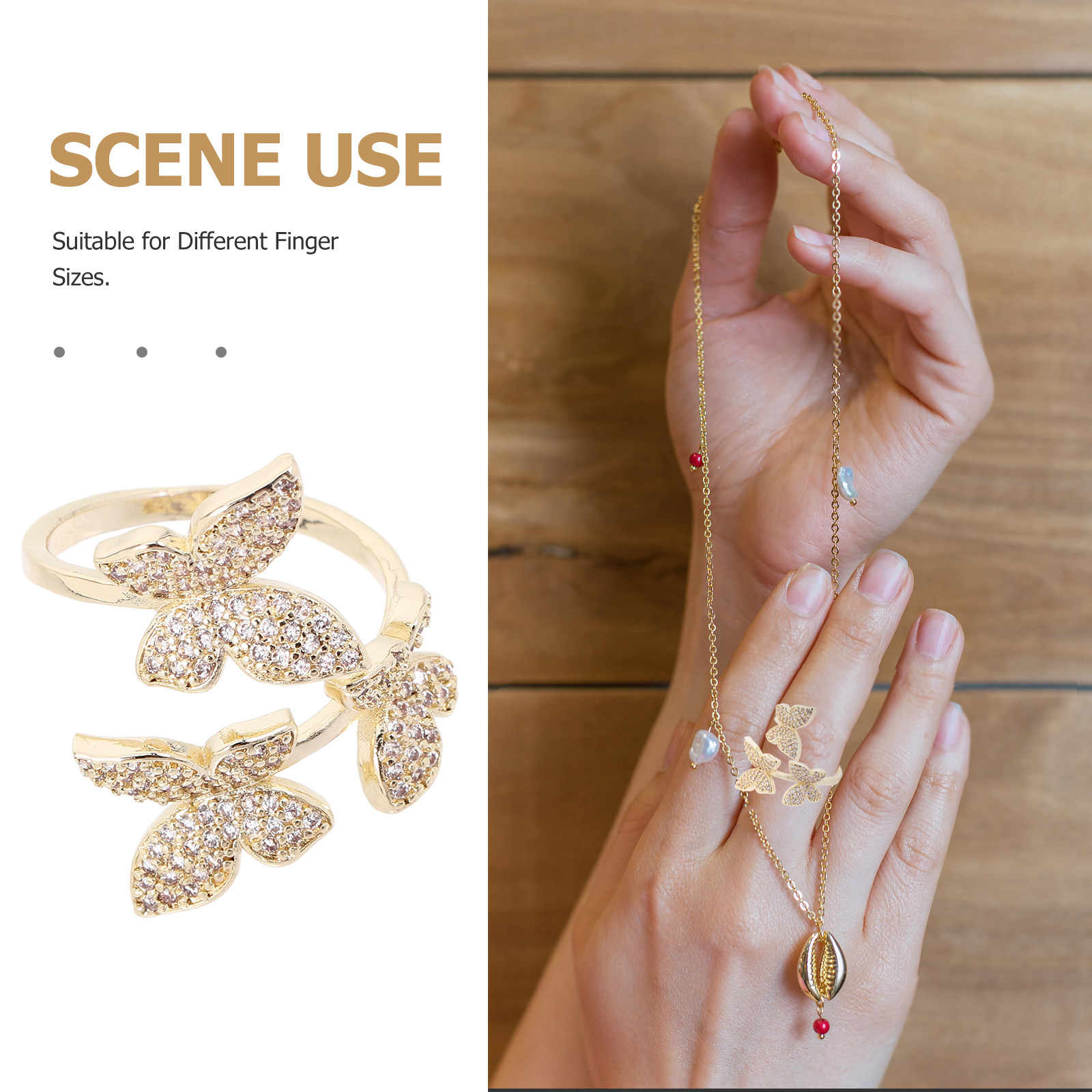 Women Zircon Butterfly Ring Op - Formal Wear Jewelry For Women recension och pris