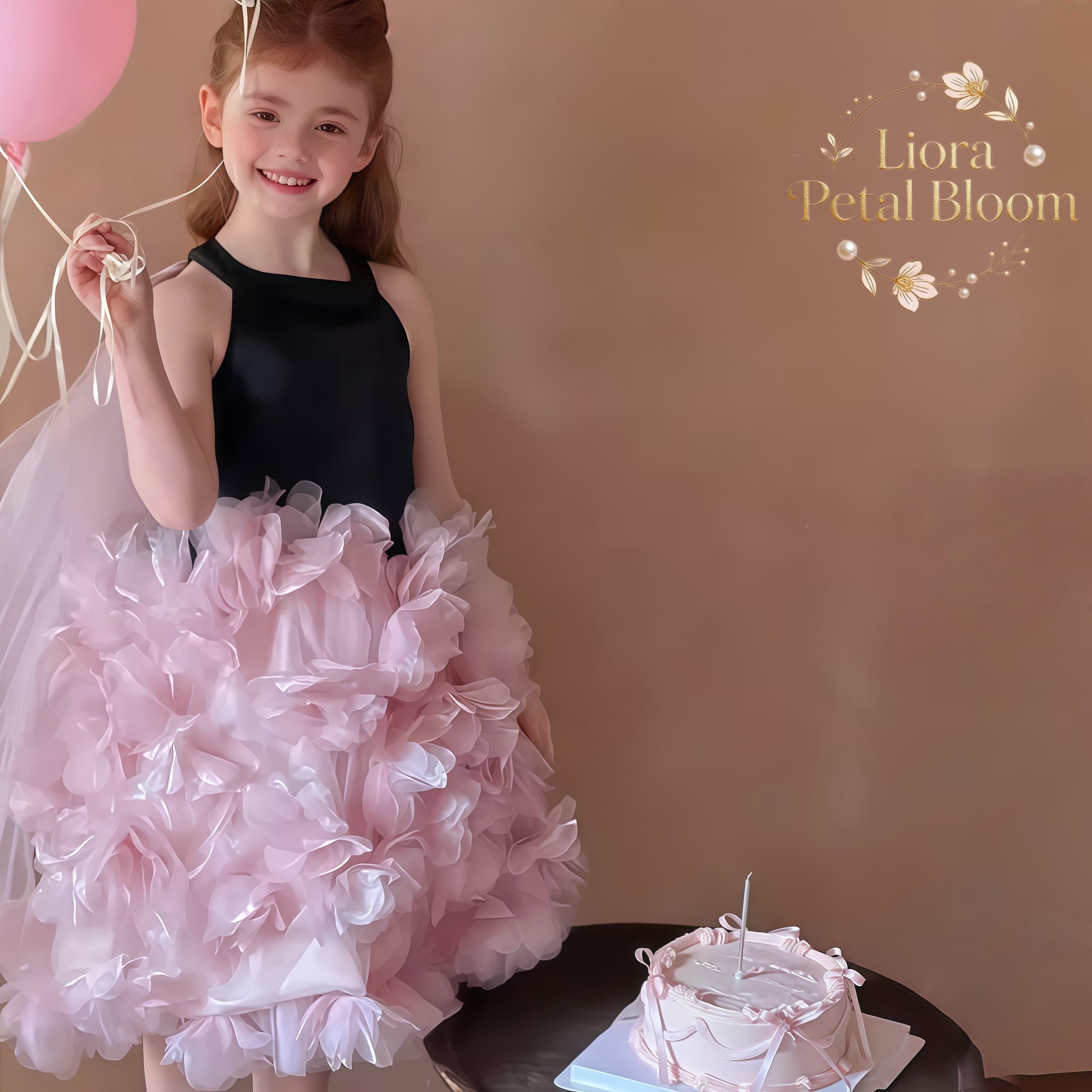 Girls' Black Floral Tulle Dres - Woman Formal Wear recension och pris