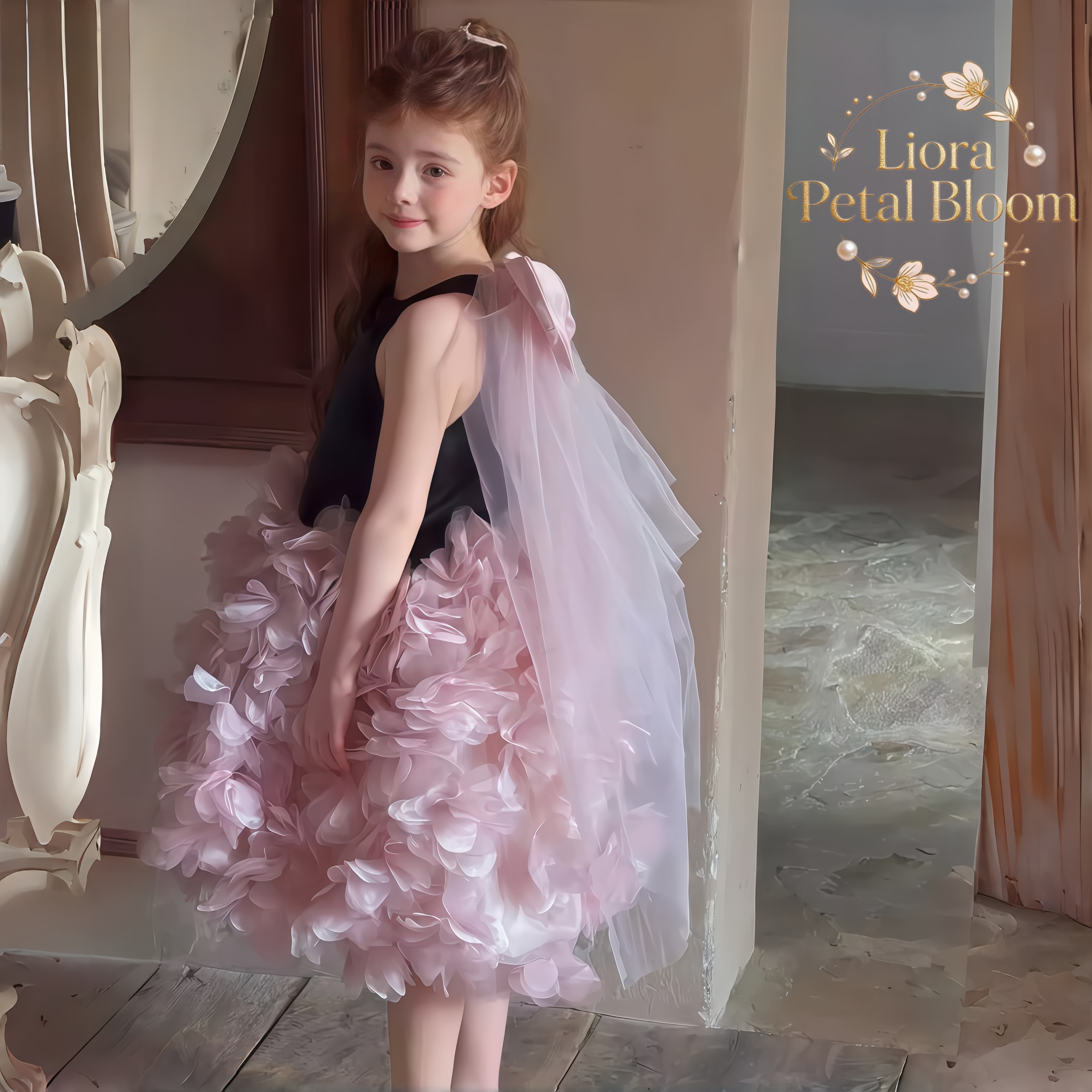 Girls' Black Floral Tulle Dres - Woman Formal Wear recension och pris
