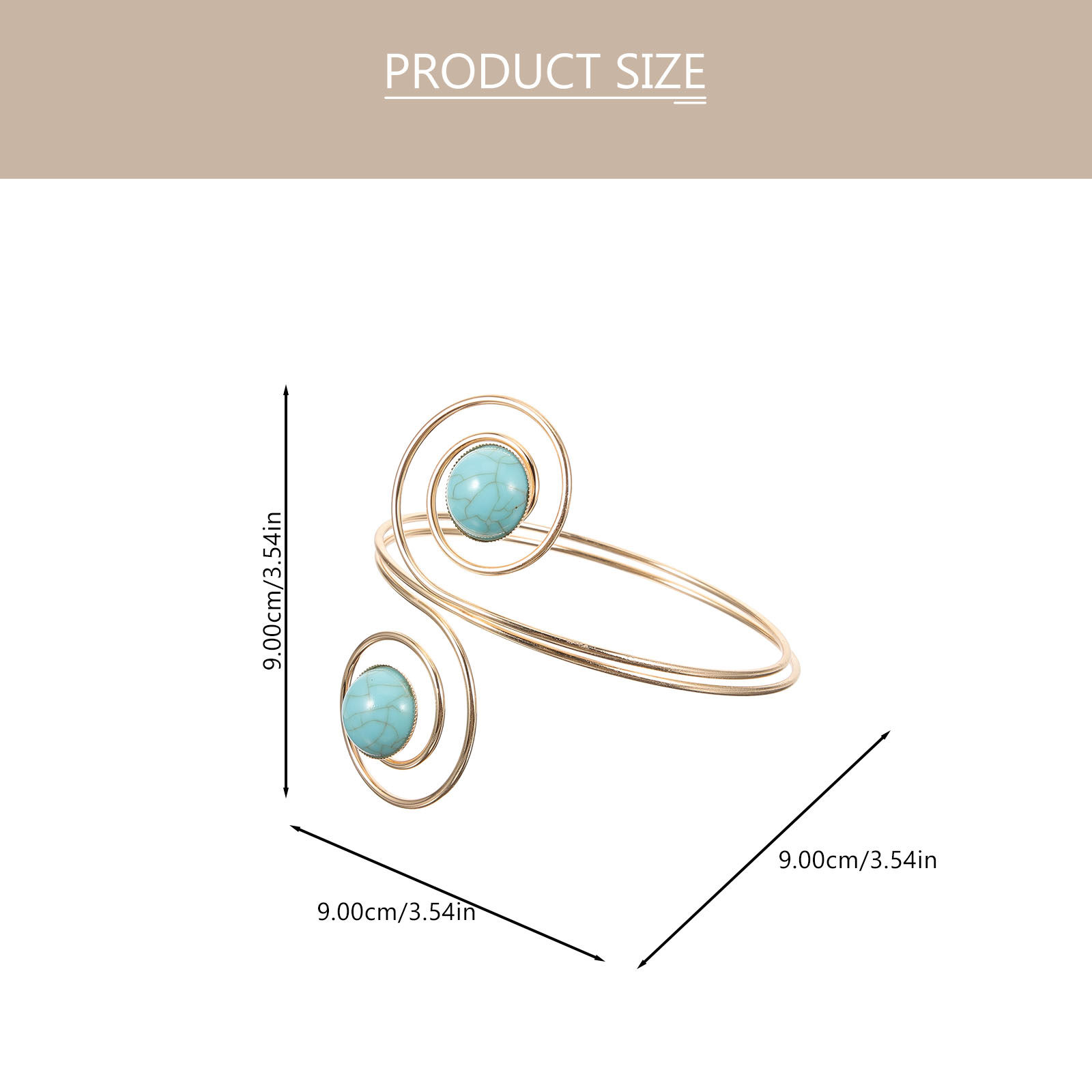 Adjustable Turquoise Arm Cuff  - Women Formal Upper Wear recension och pris