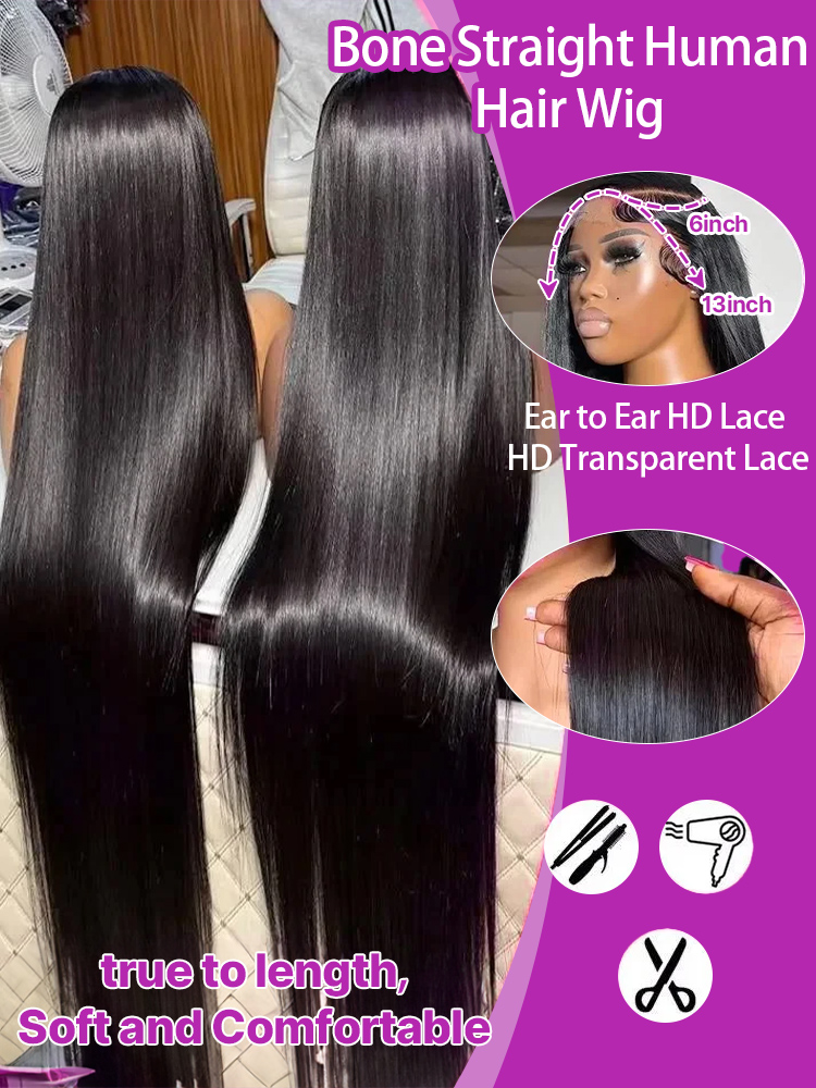 13x4 HD Lace Front Wig 250% De - Woman Formal Wear recension och pris