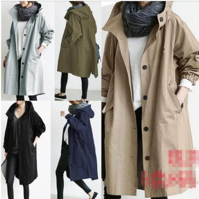 New Fashion Women's Long Trenc - Trench Coat Formal recension och pris