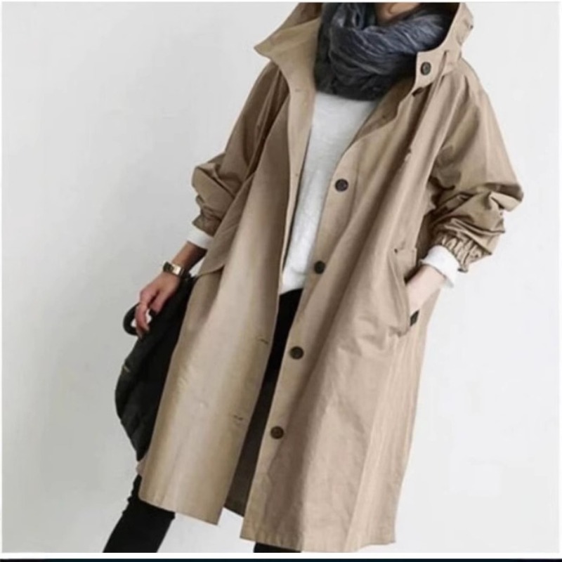 New Fashion Women's Long Trenc - Trench Coat Formal recension och pris
