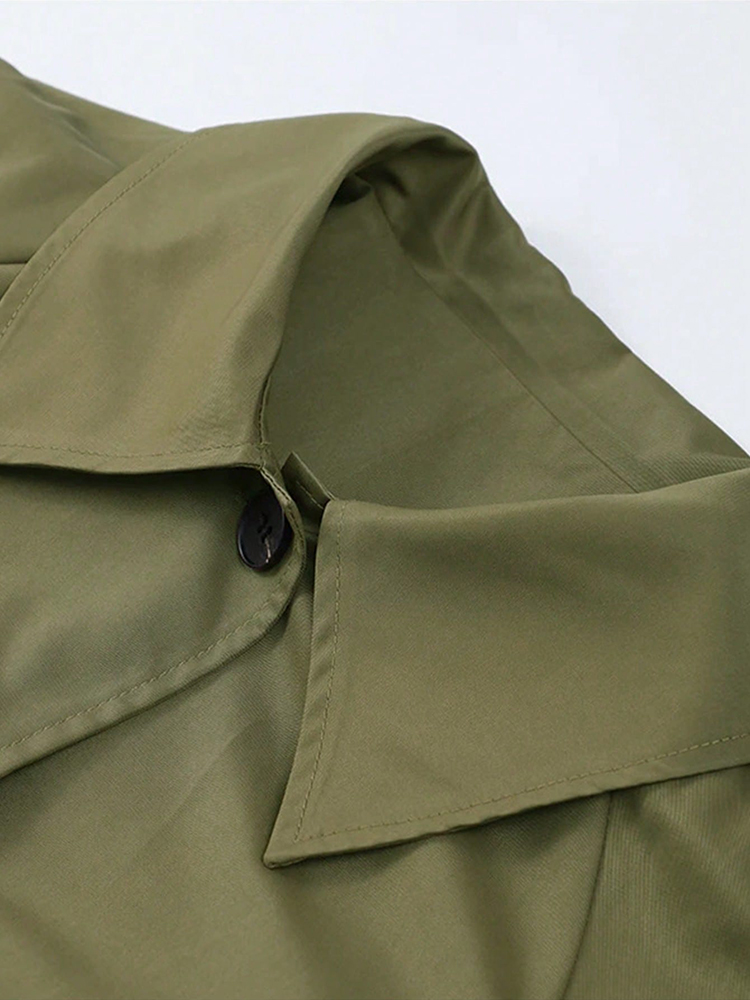 New In Plaid Lining Solid Tren - Trench Coat Formal recension och pris