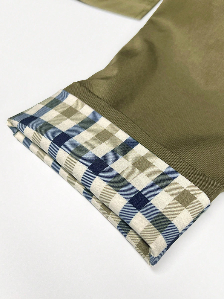New In Plaid Lining Solid Tren - Trench Coat Formal recension och pris