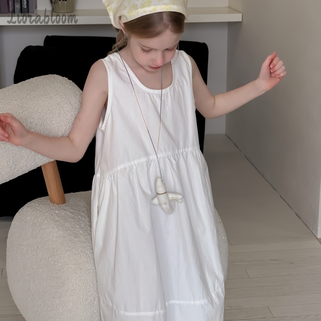 Girls' White Dress Simple Maxi - Woman Formal Wear recension och pris
