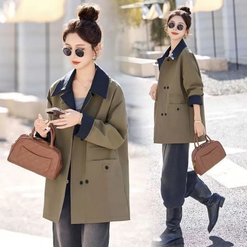 Women Mid-Long Windbreaker Jac - Trench Coat Formal recension och pris