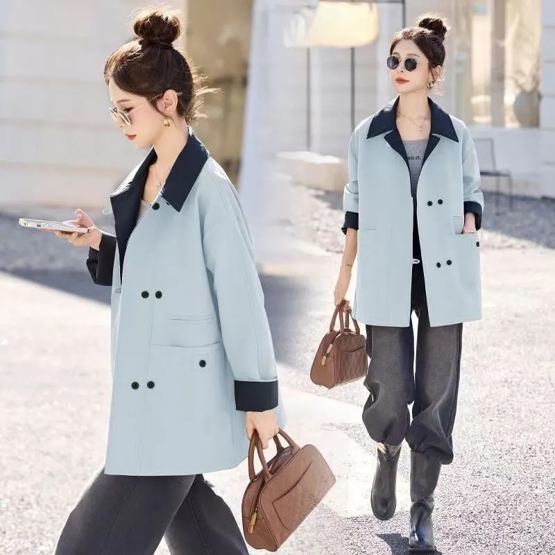 Women Mid-Long Windbreaker Jac - Trench Coat Formal recension och pris