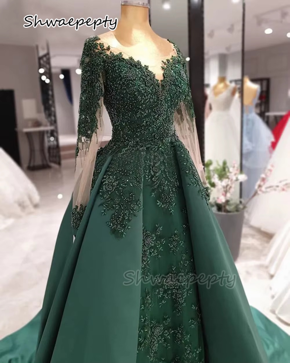 Elegant Hunter Green Evening D - Women Formal Wear Dubai recension och pris