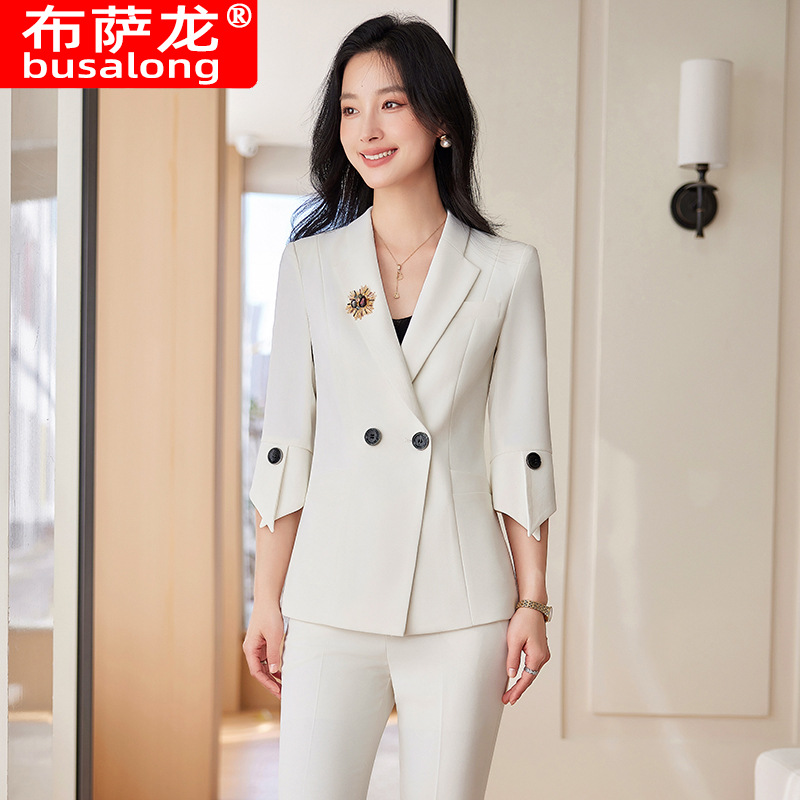 Spring Summer New Yellow Suit  - Women Formal Wear Blazer Set recension och pris