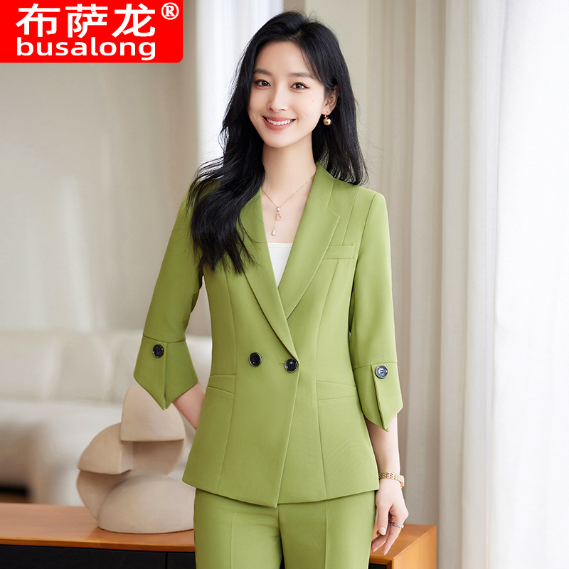 Spring Summer New Yellow Suit  - Women Formal Wear Blazer Set recension och pris