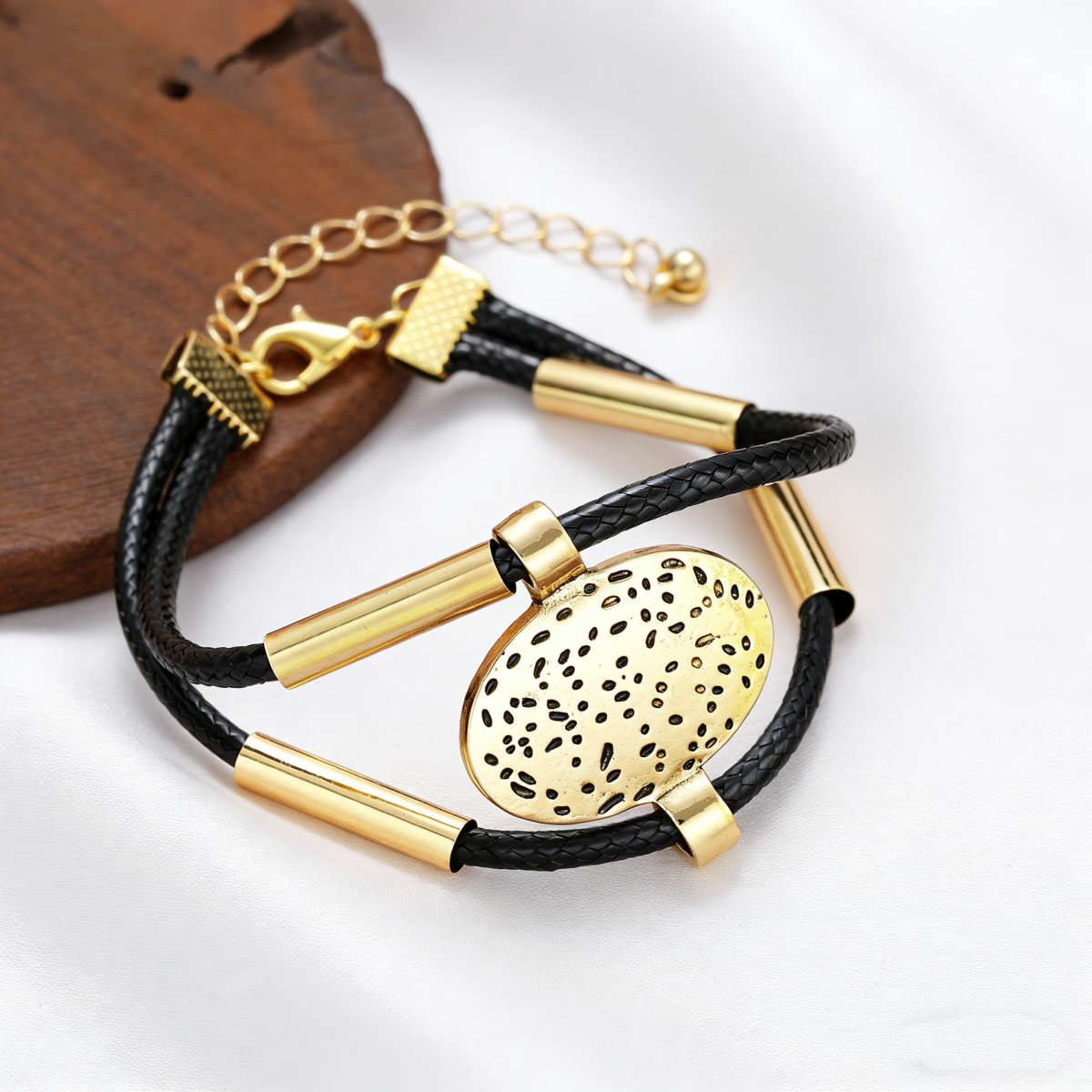 Elegant Oval Pendant Set Textu - Formal Wear Jewelry For Women recension och pris