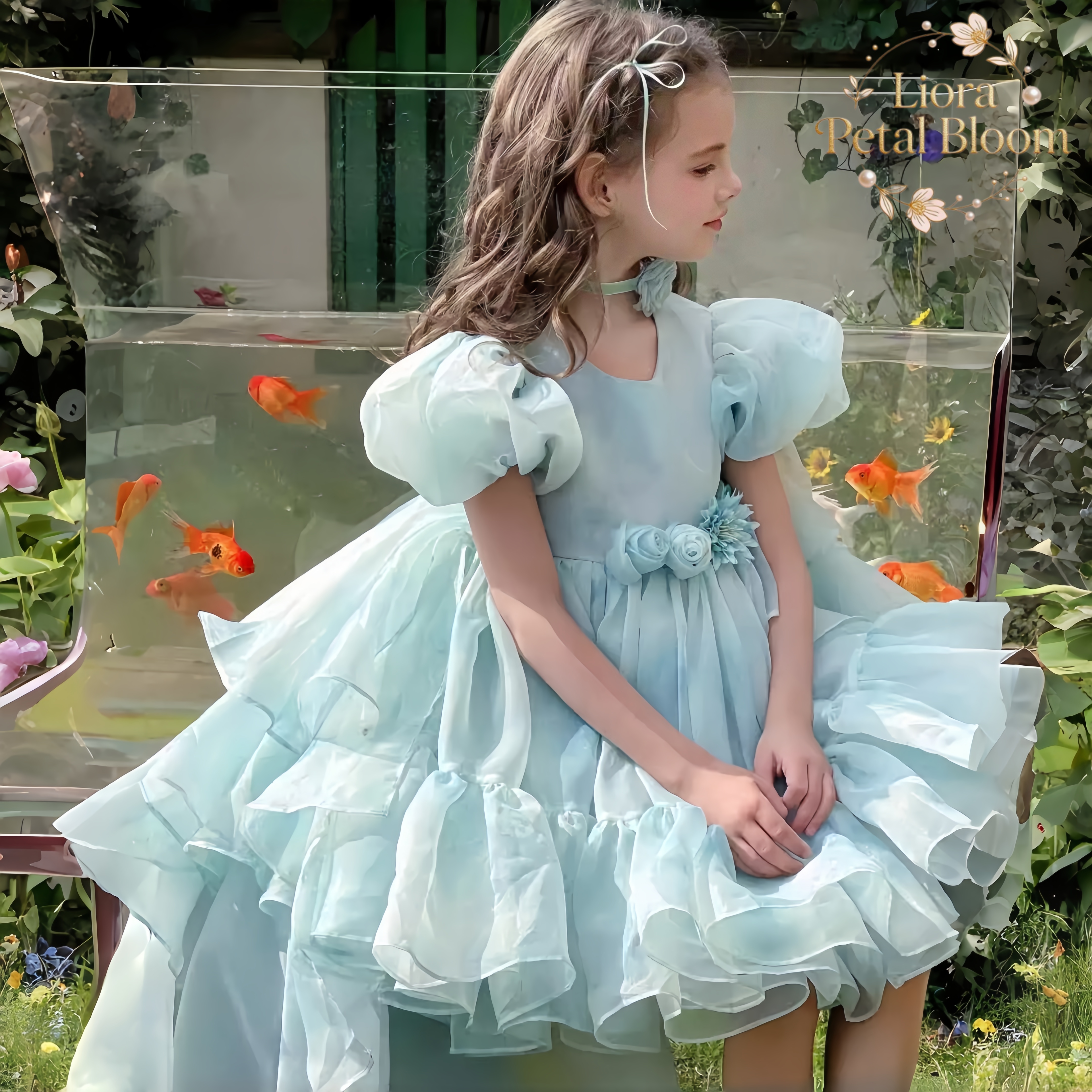 Blue Tulle Gown  Girls' Bow Pa - Woman Formal Wear recension och pris
